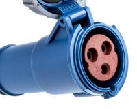 3888 MENNEKES, PowerTOP IP67 Blue Cable Mount 3P Industrial Power Socket, Rated At 32A, 230 V