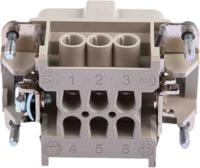 10190000 EPIC Connector Insert, 6 Way, 16A, Male, H-BE, Cable Mount, 600 V