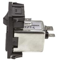 bzv01a062001 Bulgin 6A, 250 V ac Male Snap-In IEC Filter BZV01/A0620/01
