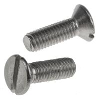 914-1674 RS PRO Slot M5 Countersunk A2 304 Stainless Steel Machine Screws DIN 963 x 16.0mm
