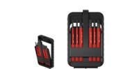 43158 Wiha Electric Bit Set 6 Pieces, Plus Minus, Pozidriv, Slotted