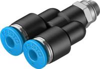 qsy-m5-4 Festo Y Threaded Adaptor, Push In 4 mm to Push In 4 mm, Threaded-to-Tube Connection Style, 190673