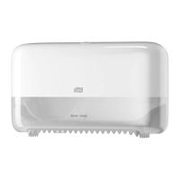 558040 Tork White Plastic Toilet Roll Dispenser, 130mm x 207mm x 360mm