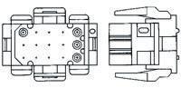 1-640519-0 TE Connectivity, Miniature Rectangular II Male Connector Housing, 4.19mm Pitch, 4 Way, 2 Row