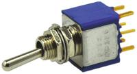 5247cdb APEM Toggle Switch, PCB Mount, (On)-Off-(On), DPST, PC Terminal Terminal, 20V ac/dc