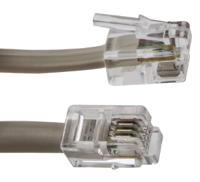 182-4532 RS PRO Male RJ9 to Male RJ9 Telephone Extension Cable, Cream Sheath, 2.5m
