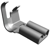 42486-2 TE Connectivity FASTON .187 Uninsulated Female Spade Connector, Flag Terminal, 4.75 x 0.51mm Tab Size, 0.5mm² to 1.3mm²