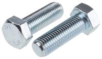 276-342 RS PRO Bright Zinc Plated Steel, Hex Bolt, M20 x 60mm