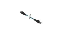 1201088475 MolexBrad Micro-Change, 2m Cat5e, Green RJ45 to Male RJ45 Male, Shielded Shielded, Terminated TPU Sheath