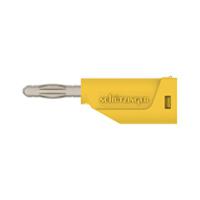 rs-fk-15-s-ni-ge Schutzinger Yellow Male Banana Connector, 4 mm Connector, Screw Termination, 30 V ac, 60 V dc, Nickel Plating
