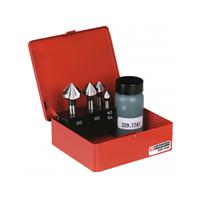 229ttj4 Facom Countersink Drill Bit Set, 10.4 mm, 15.5 mm, 20.5 mm, 25 mm Head, 90°, 4 Piece(s)