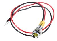 722-7760 RS PRO Yellow Panel Mount Indicator, 24V dc, 6mm Mounting Hole Size, Lead Wires Termination, IP67