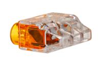 148-90037-hcpm-3-pc-clog HellermannTyton, HelaCon Plus Mini Wire Splice Wire Splice Connector, Clear, Orange 0.5 → 2.5 (Solid) mm², 1