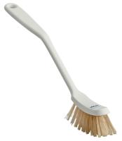 42885 Vikan Hard Bristle White Scrubbing Brush, 25mm bristle length, PET bristle material