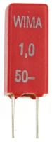 mks02105020 WIMA MKS02 Polyester Film Capacitor, 30 V ac, 50 V dc, ±20%, 1μF, Through Hole