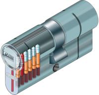 d6psn-4040-bk ABUS Brass Euro Cylinder Lock, 40/40 mm (40/40mm)