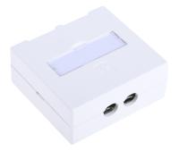 387-3924 RS PRO Angled Cat6 2 Way RJ45 Surface Mount Socket,With STP Shield Type