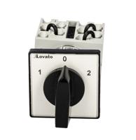 gx2013u Lovato 3 Position 60° Dahlander Motor Control Cam Switch, 20A, Short Black Handle Actuator