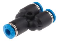 qsy-4 Festo QSY Series Y Tube-to-Tube Adaptor, Push In 4 mm to Push In 4 mm, Tube-to-Tube Connection Style, 153148