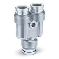 kqb2u12-00 SMC KQB2 Series Union Y, 12 mm to 12 mm, Tube-to-Tube Connection Style, KQB2U12-00