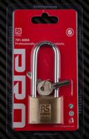 781-6004 RS PRO Key Brass Padlock, 6mm Shackle, 40mm Body