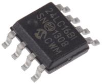 24lc16b-isn Microchip,  16 kB Serial EEPROM,  900 ns 8-Pin SOIC Serial-I2C
