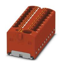 1047420 Phoenix Contact Distribution Block, 19 Way, 2.5mm², 17.5A, 450 V, Red