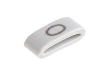 531-07875-hobs85-pvc-wh HellermannTyton HODS85 Slide On Cable Markers, Black on White, Pre-printed "O", 1.8 → 6.3mm Cable, 531-07875