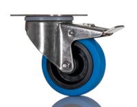 8477ufd100p62 Tente Braked Swivel Castor Wheel, 160kg Capacity, 100mm Wheel