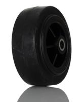 pvo080-12lm44 Tente Black Rubber Ageing Resistant Trolley Wheel, 70kg