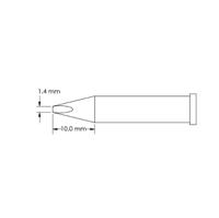 gt6-ch0014s Metcal GT6-CH0014S 1.4 x 10 mm Chisel Soldering Iron Tip for use with Soldering Iron