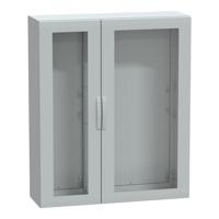 nsypla15124tg PanelSeT Series Fibreglass Reinforced Polyester Double-Door-Door Floor Standing Enclosure, Glazed Door Door, IP65, 1500