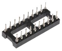 pos-320-s001-95 E-TEC 2.54mm Pitch Vertical 20 Way, Through Hole Turned Pin Open Frame IC Dip Socket