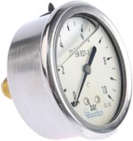 mit3-f22b22 Bourdon Analogue Pressure Gauge 10bar Back Entry 63mm Outside Diameter