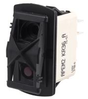 kr362akxja APEM Illuminated SPST, On-On Rocker Switch Panel Mount