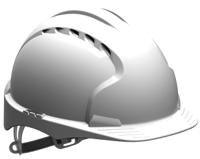 ajf160-000-100 JSP EVO3 White Safety Helmet, AdjustableVentilated