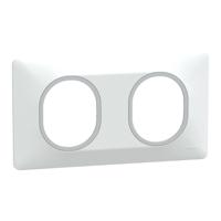 s320704f White 2 Gang Light Switch Cover