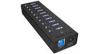 ib-ac6110 ICY BOX 10 Port USB 3.0 USB A, USB B USB 3.0 Hub, Adapter Powered, 45x145x25mm