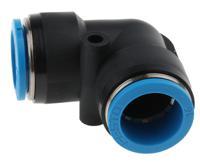 qsl-16 Festo QSL Series Elbow Tube-toTube Adaptor, Push In 16 mm to Push In 16 mm, Tube-to-Tube Connection Style, 153075