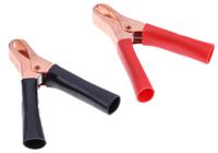 010032 Mueller Electric Crocodile Clip, Copper-Plated Steel Contact, 50A, Black/Red
