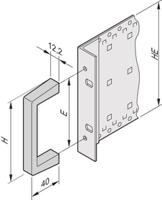 10501-021 nVent SCHROFF Front Handle, 146.4 x 40 x 12.2mm