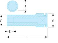 nsb30 Facom 30mm, 1/2 in Drive Impact Socket, 85 mm length