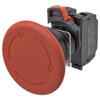 a22ne-l-pd02-n Omron A22NE-PD Series Twist Release Illuminated Emergency Stop Push Button, Panel Mount, 22mm Cutout, 2NC, IP65