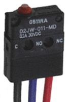 d2jw-011-md Omron Pin Plunger Micro Switch, Pre-wired Terminal, 100 mA @ 30 V dc, SPDT, IP67