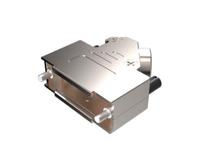 8655mhra1501lf Amphenol Communications Solutions Economical Series Die Cast Zinc Right Angle D Sub Backshell, 15 Way, Strain Relief
