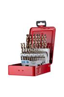 a295219 Dormer 19-Piece Twist Drill Bit Set for Multi-Material, 10mm Max, 1mm Min, HSS-E Bits