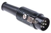 490-917 RS PRO 6 Pole Din Plug, 1A, 100 V ac, Push Lock, Male, Cable Mount