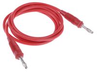 973388301 Hirschmann Test & Measurement Test lead, 10A, 60V dc, Red, 1m Lead Length
