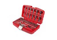 224-2248 RS PRO 60-Piece 1/4 in Deep Socket/Standard Socket/Bit Set with Ratchet, 6 point; 12 point; Hex Bit; Phillips Bit;