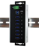 ex-1187hmvs-wt Exsys 7 Port USB 3.2 USB A, USB B  Hub, Terminal Connector Powered, 163 x 62.08 x 39.98mm